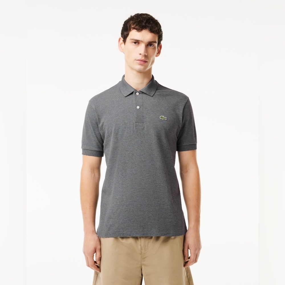 Lacoste Men's Sz 6 US XL Grey Short Sleeve Polo Shirt